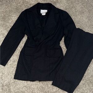 Lois Snyder Dani Max Black Sparkly Glitter Blazer & Pant Suit Set